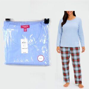 BIN Family PJs Oversize Tartan Womens Pajama Set Mix It Top & Pants NWT